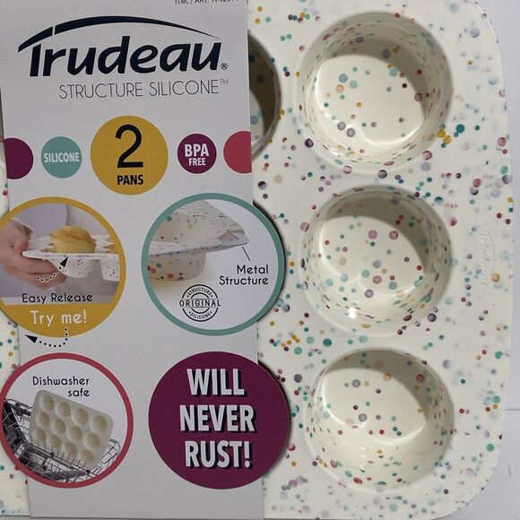 Silicone Cupcake Muffin Pan Tin Nonstick Baking Tray Dishwasher Safe BPA Free - Picture 9 of 9